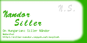 nandor siller business card